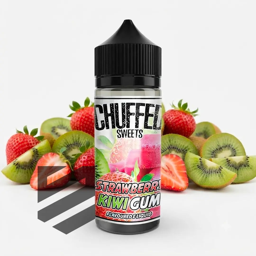Chuffed - Sweets - Shortfill E-Liquid - Strawberry Kiwi Gum 0mg 100ml