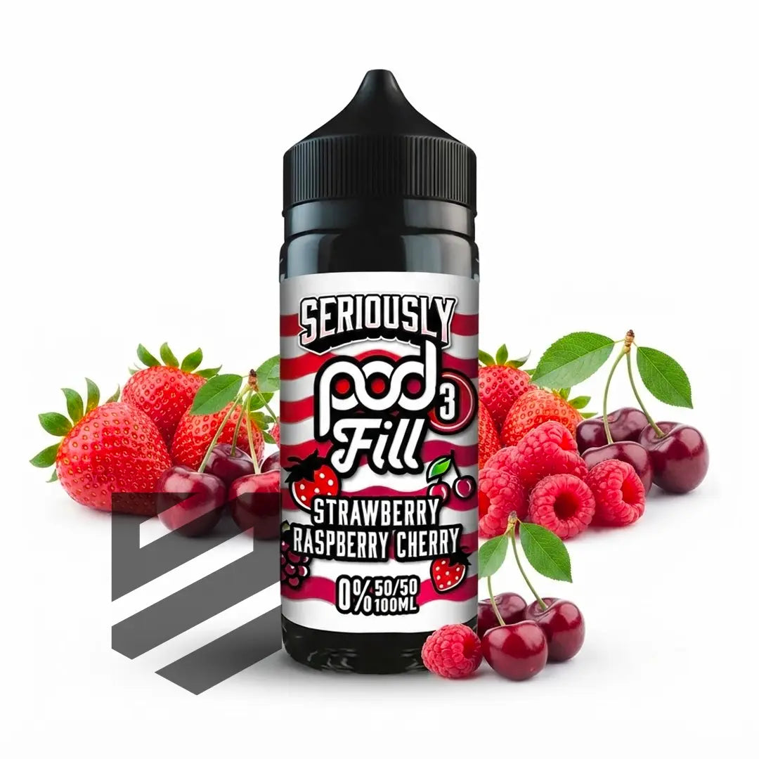 Seriously Pod Fill 3 - Strawberry Raspberry Cherry 50/50 0mg 100ml Shortfill