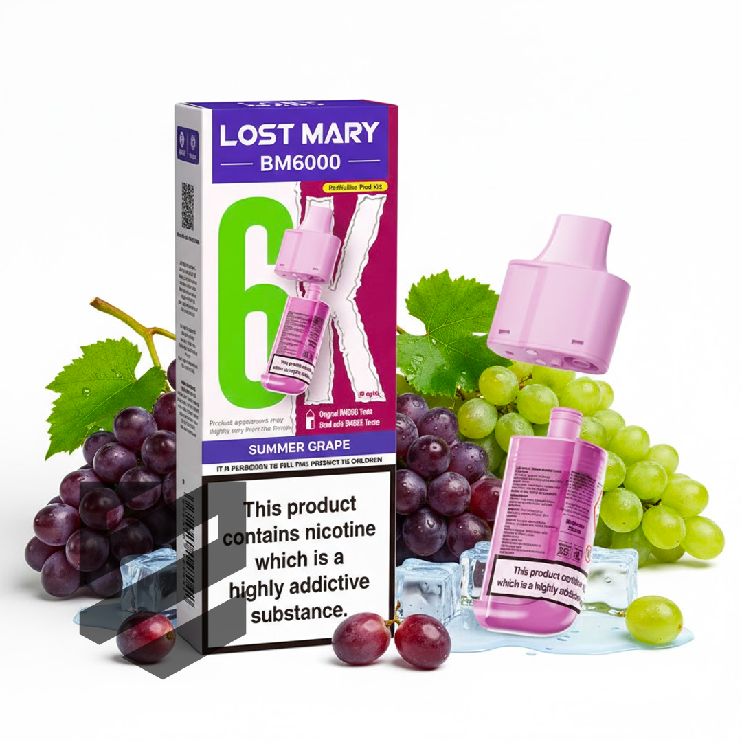 Lost Mary BM6000 Prefilled Pods – Summer Grape – 20mg/ml
