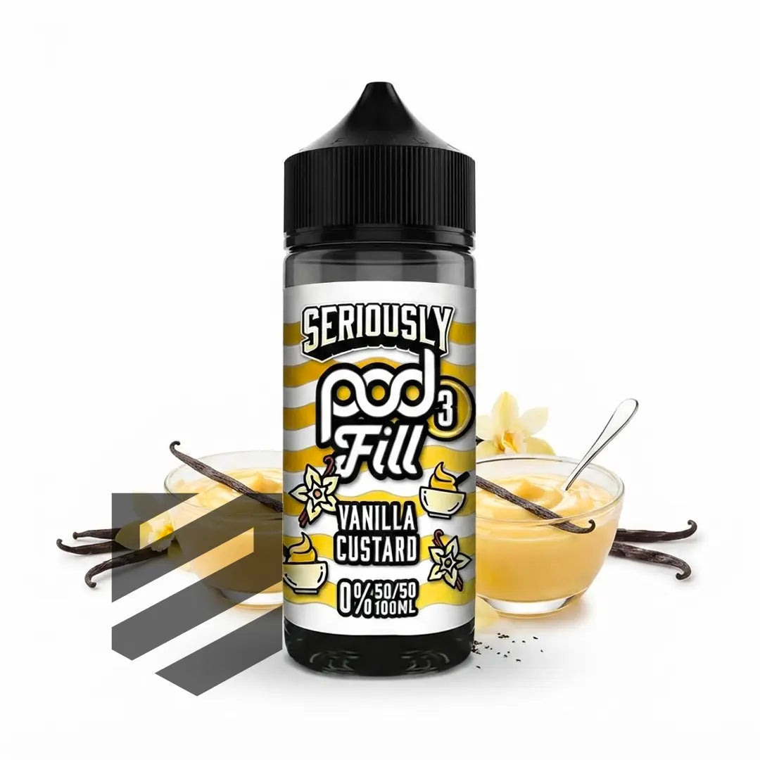 Seriously Pod Fill 3 - Vanilla Custard 50/50 0mg 100ml Shortfill