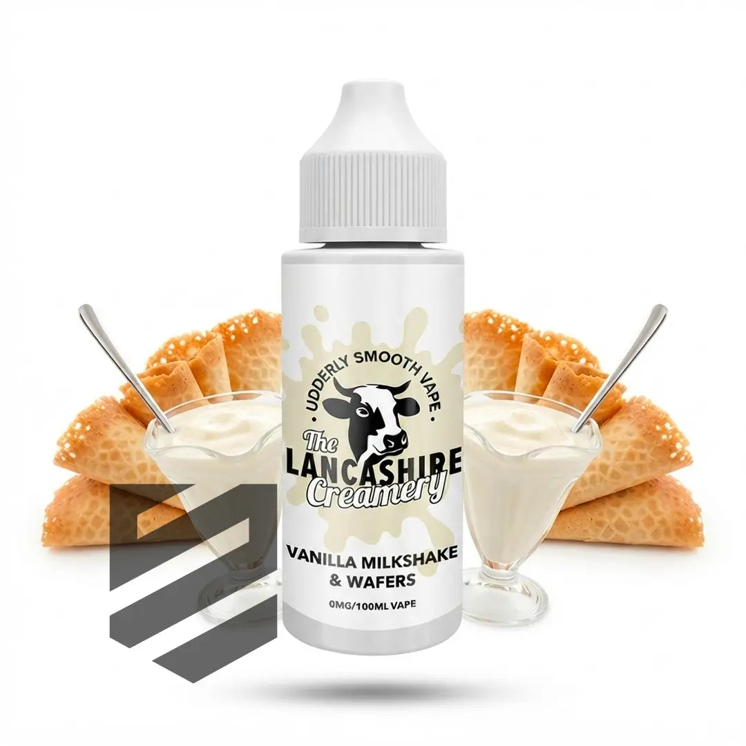 The Lancashire Creamery - Vanilla Milkshake & Wafers 0mg 100ml