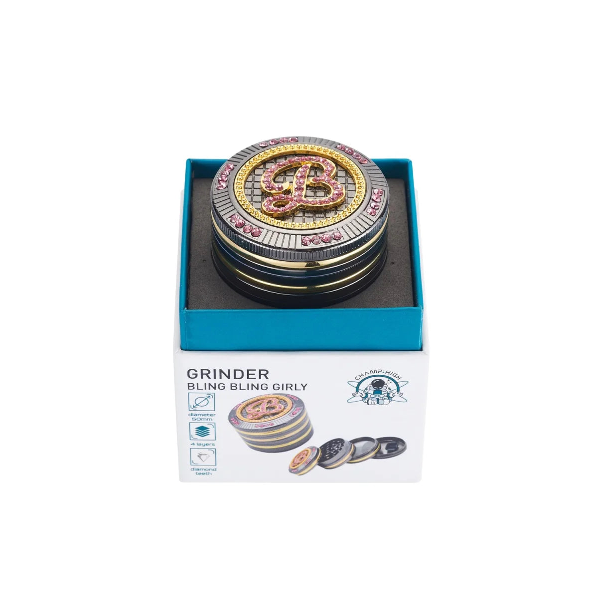 Champ High - Grinder Bling Bling Girly - 50mm - 4 Layers