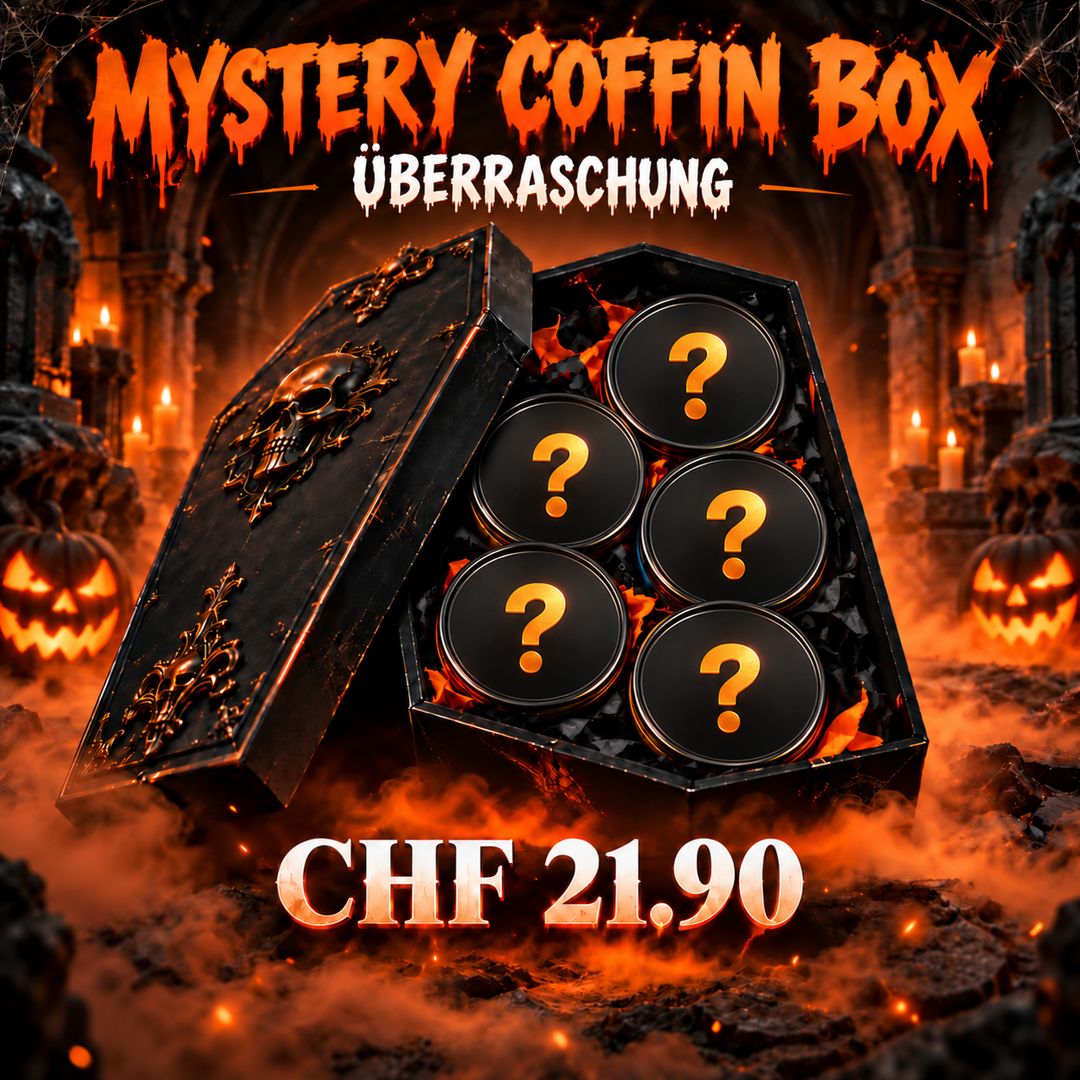 Mystery Coffin Box Überraschung Halloween Bundle mit fünf Überraschungsdosen