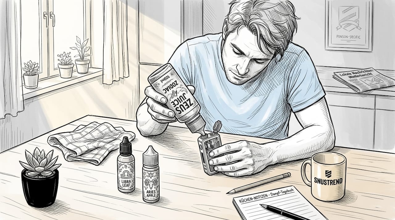 Gerät zum Befüllen von E-Zigaretten mit Zeus Juice Zodiac Liquid