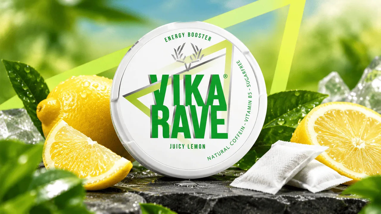 Vika Rave Juicy Lemon 50 mg Koffein Energy Pouches