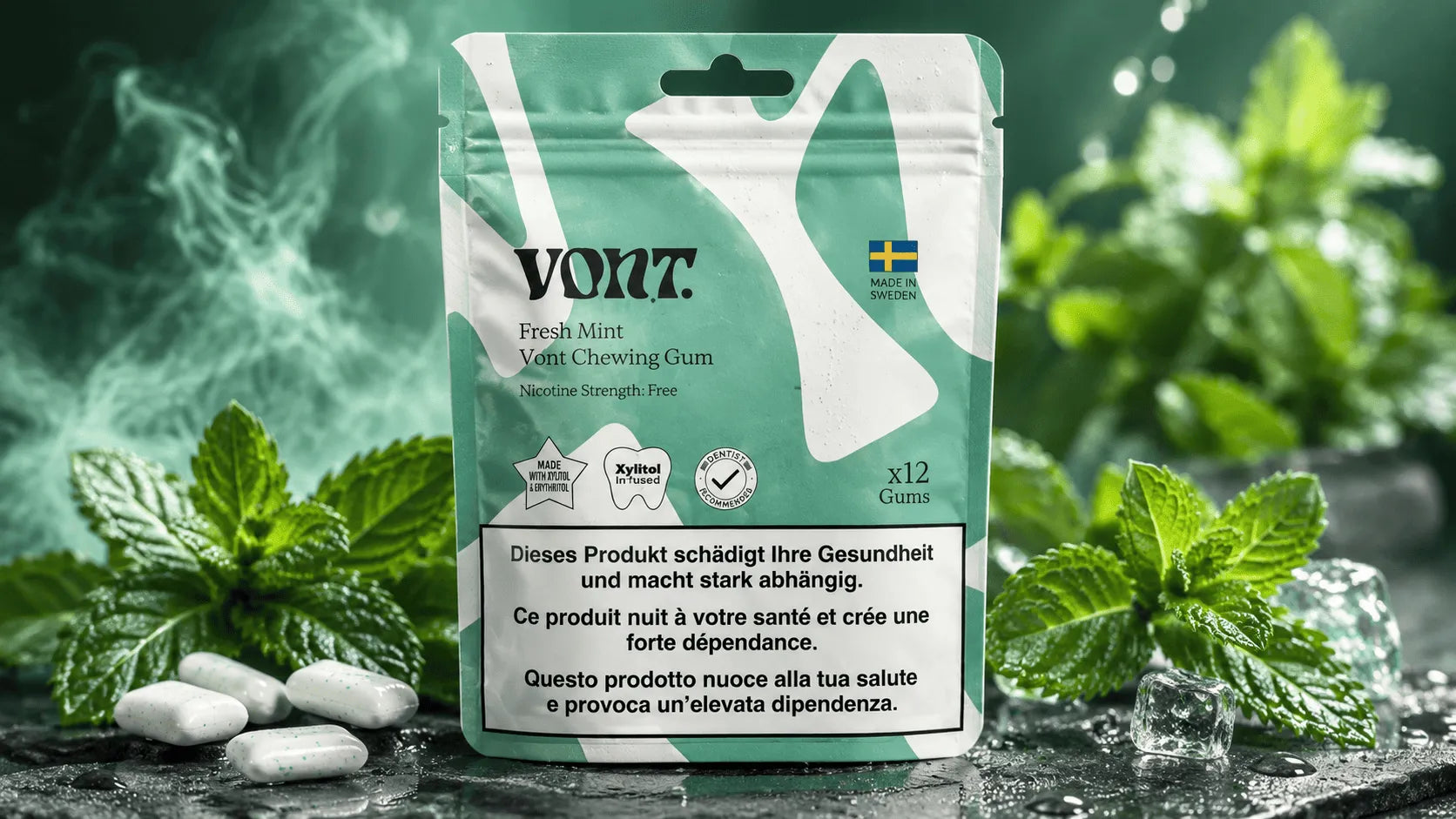 Vont Nikotinkaugummi Fresh Mint 3mg Packung bei Snustrend