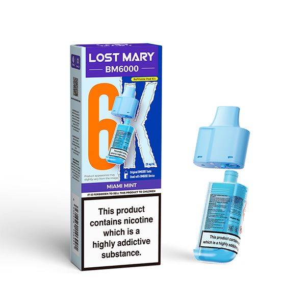 Lost Mary BM6000 Prefilled Pods – Miami Mint – 20mg/ml