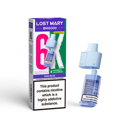 Lost Mary BM6000 Prefilled Pods – Mad Blue – 20mg/ml