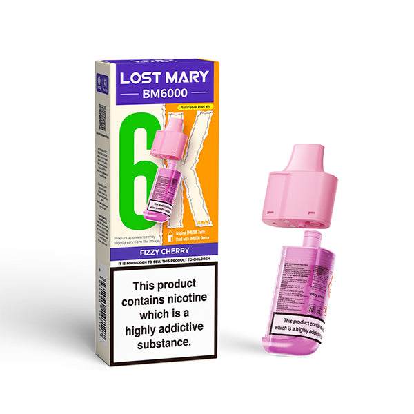 Lost Mary BM6000 Prefilled Pods – Fizzy Cherry – 20mg/ml