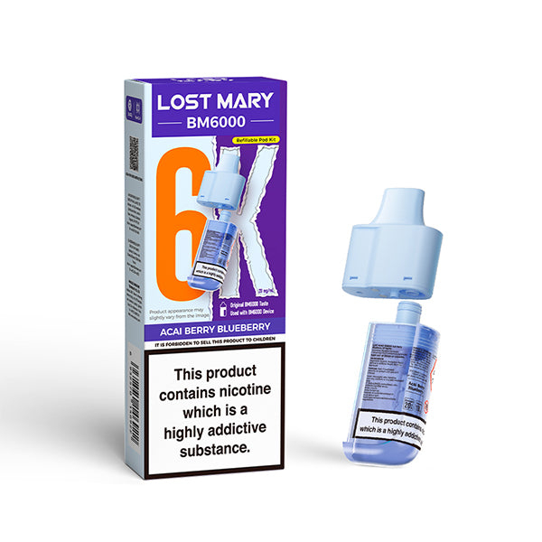 Lost Mary BM6000 Prefilled Pods – Acai Berry Blueberry – 20mg/ml