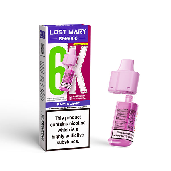 Lost Mary BM6000 Prefilled Pods – Summer Grape – 20mg/ml