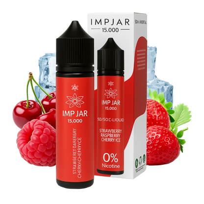 IMP JAR - E-Liquid - Strawberry,Raspberry & Cherry Ice 50ml