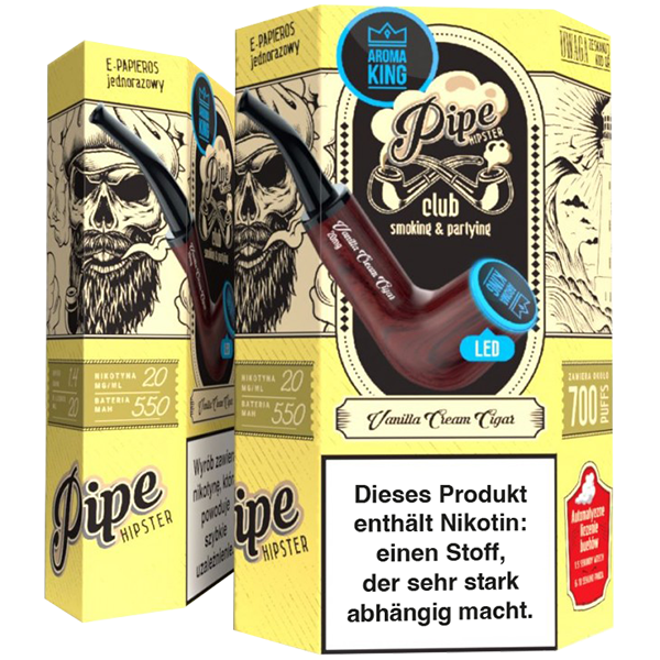 Aroma King Pipe Vanilla Cream Vape | Snustrend Snustrend - Snus, Vapes & Schnupf Aroma King Pipe Vanilla Cream Vape | Snustrend Snustrend - Snus, Vapes & Schnupf