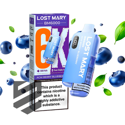 Lost Mary - BM6000 -  Acai Berry Blueberry - Vape Kit