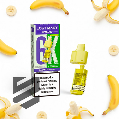 Lost Mary BM6000 Prefilled Pods – Banana Volcano – 20mg/ml