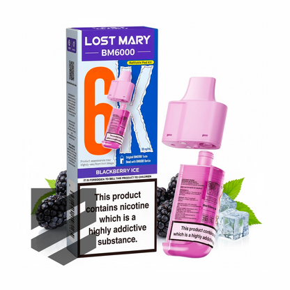 Lost Mary BM6000 Prefilled Pods – Blackberry Ice – 20mg/ml