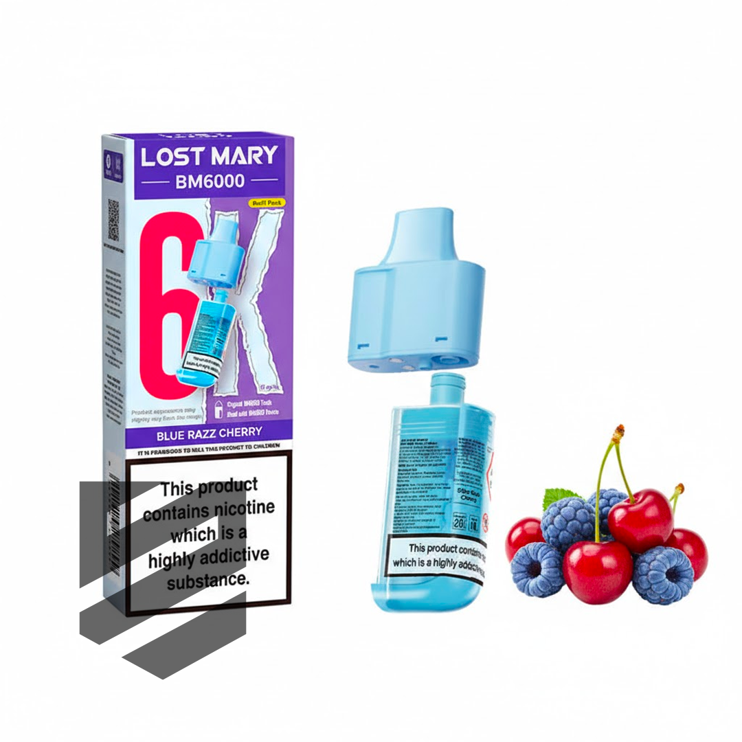 Lost Mary BM6000 Prefilled Pods – Blue Razz Cherry – 20mg/ml