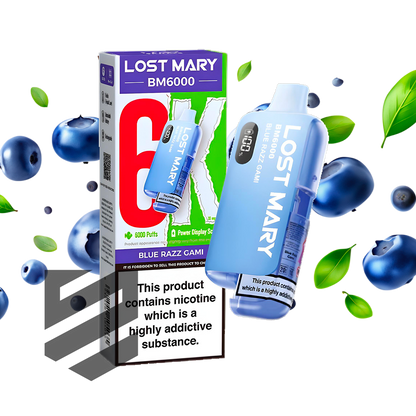 Lost Mary - BM6000 -  Blue Razz Gami - Vape Kit
