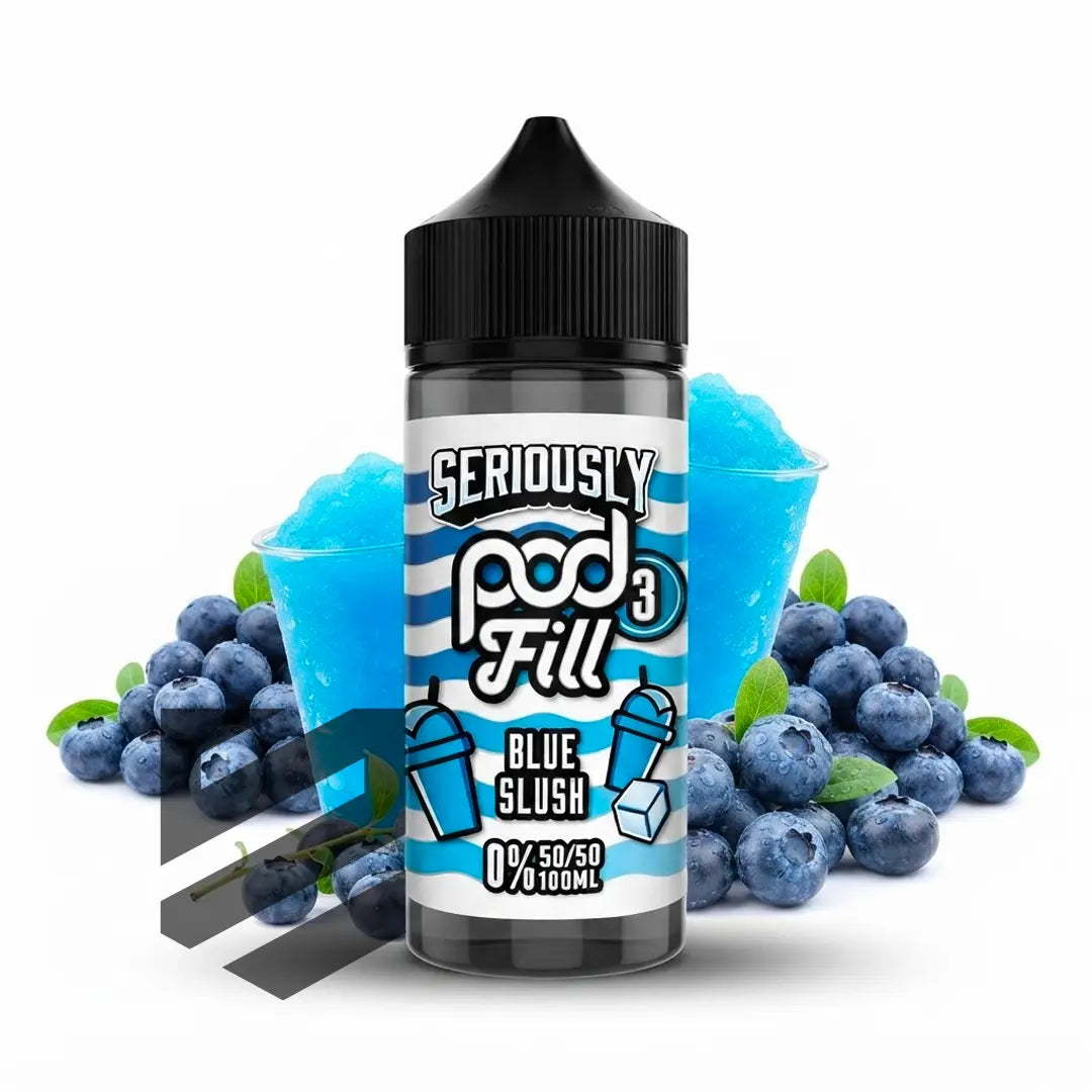 Seriously Pod Fill 3 - Blue Slush 50/50 0mg 100ml Shortfill