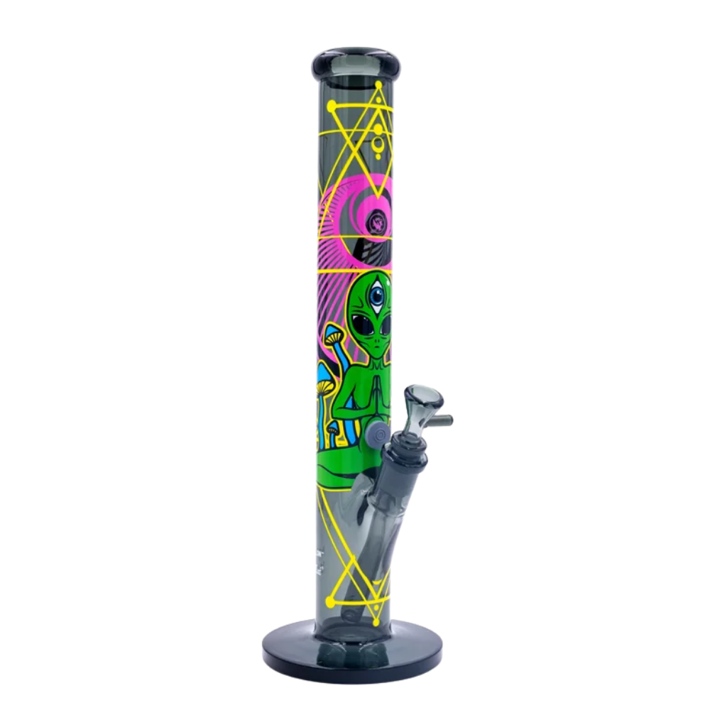 Fire-Flow x Black Leaf - Glas Bong - Trippy Alien - 51mm - 40cm