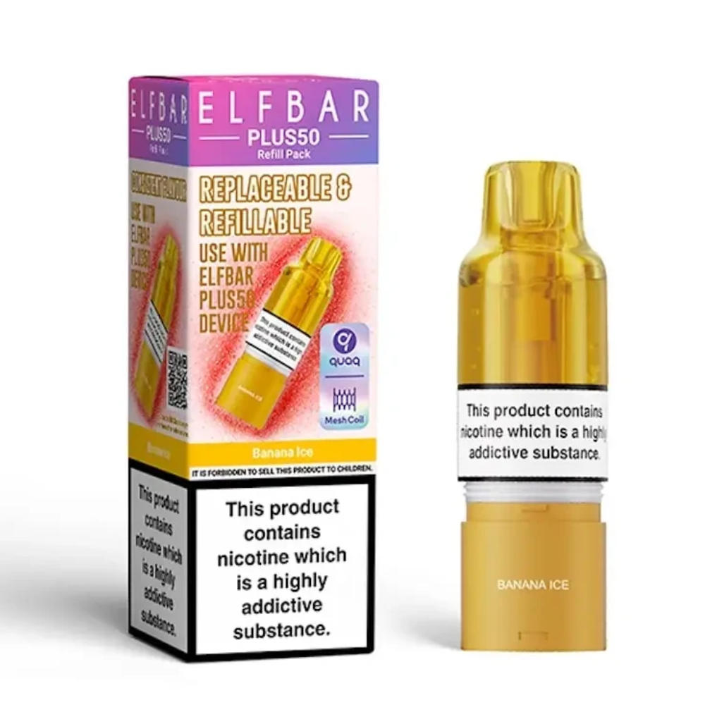Elf Bar - Plus 50 - Pod & Refill - Banana Ice