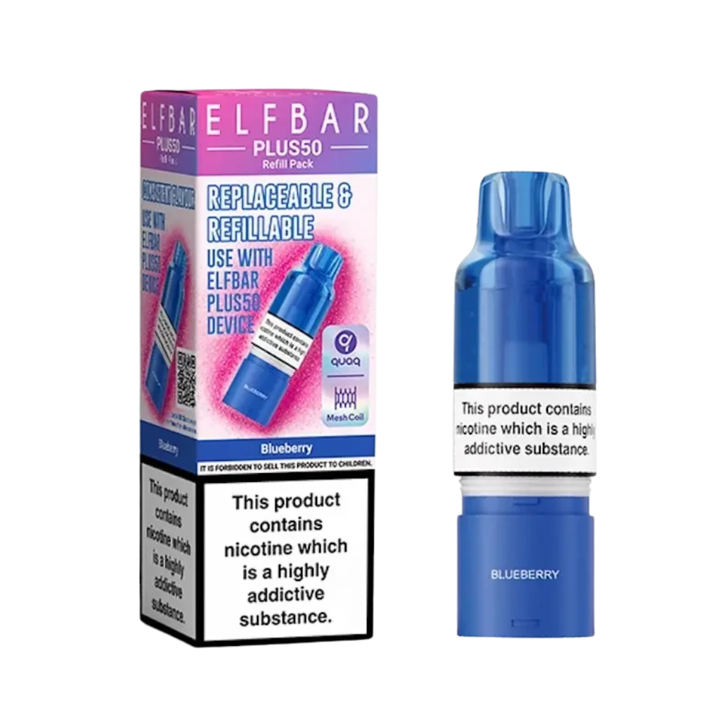 Elf Bar - Plus 50 - Pod & Refill - Blueberry