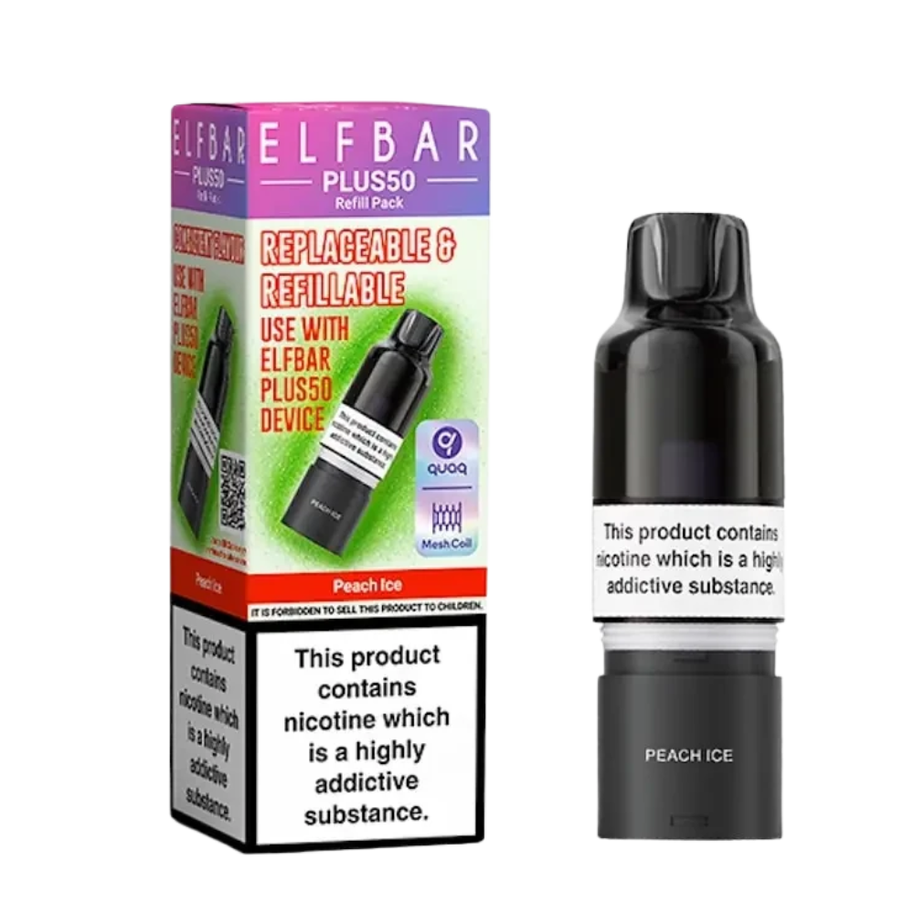 Elf Bar - Plus 50 - Pod & Refill - Peach Ice