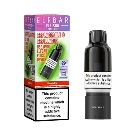 Elf Bar - Plus 50 - Pod & Refill - Peach Ice