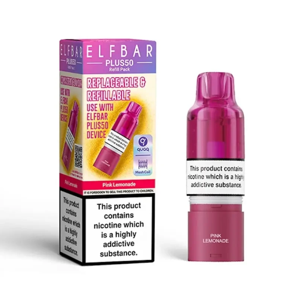 Elf Bar - Plus 50 - Pod & Refill - Pink Lemonade
