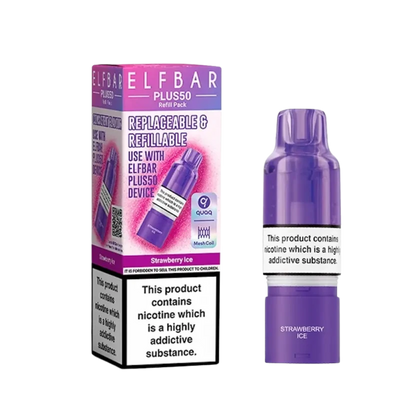 Elf Bar - Plus 50 - Pod & Refill - Strawberry Ice