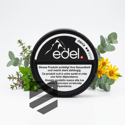 edel Onyx AW All White Nikotinbeutel mit scharfem Eukalyptus Geschmack online kaufen bei Snustrend