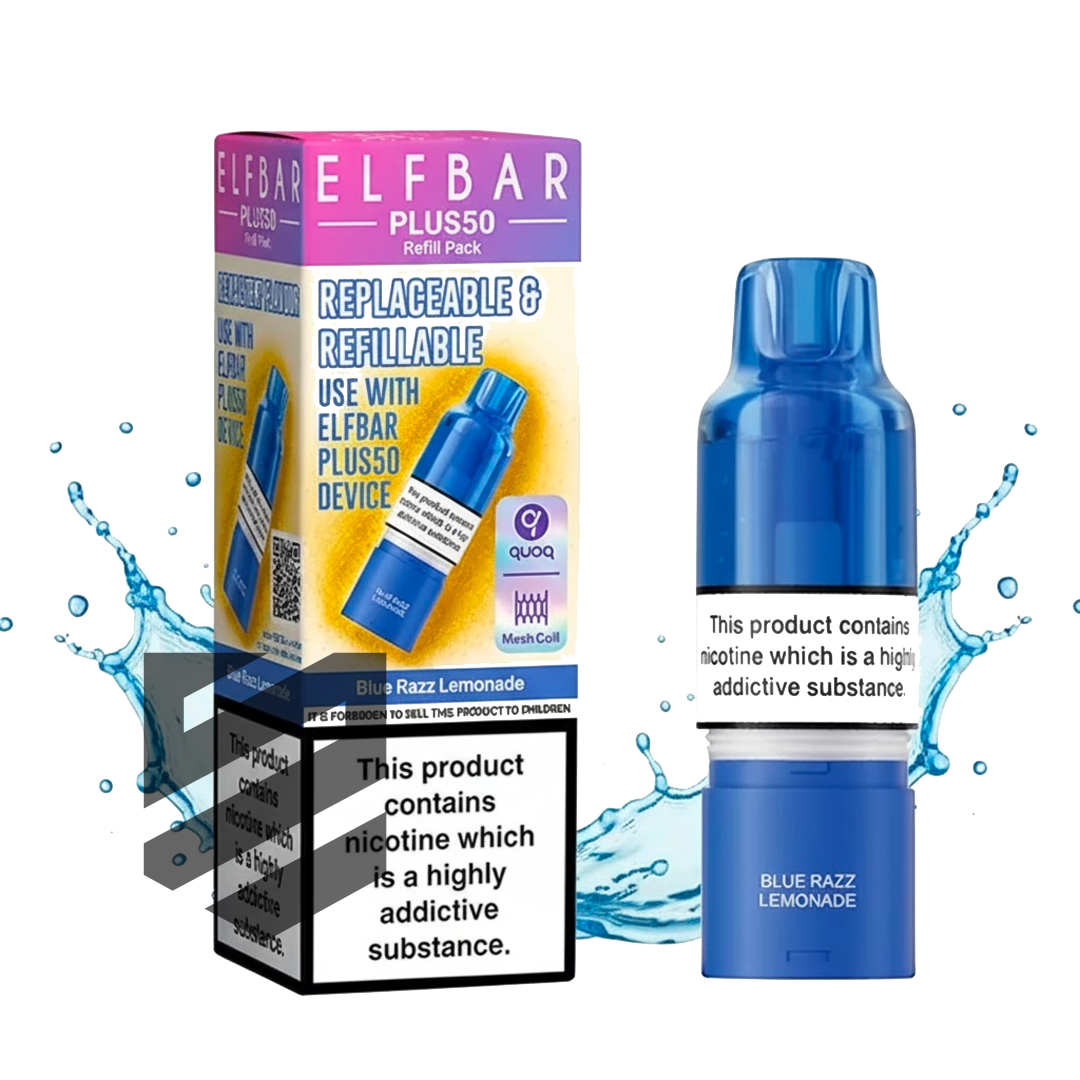 Elf Bar - Plus 50 - Pod & Refill - Blue Razz Lemonade