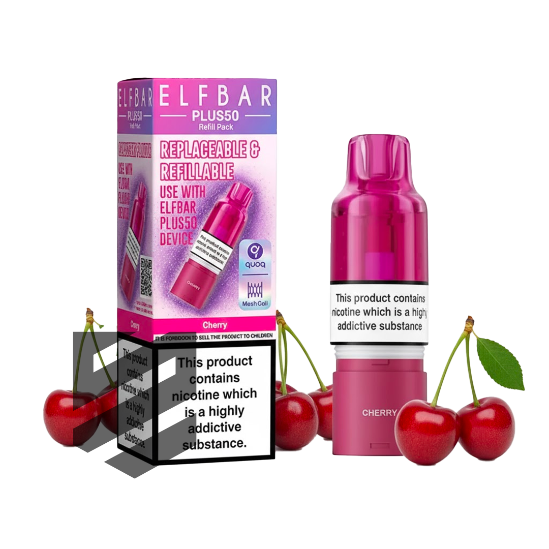 Elf Bar - Plus 50 - Pod & Refill - Cherry