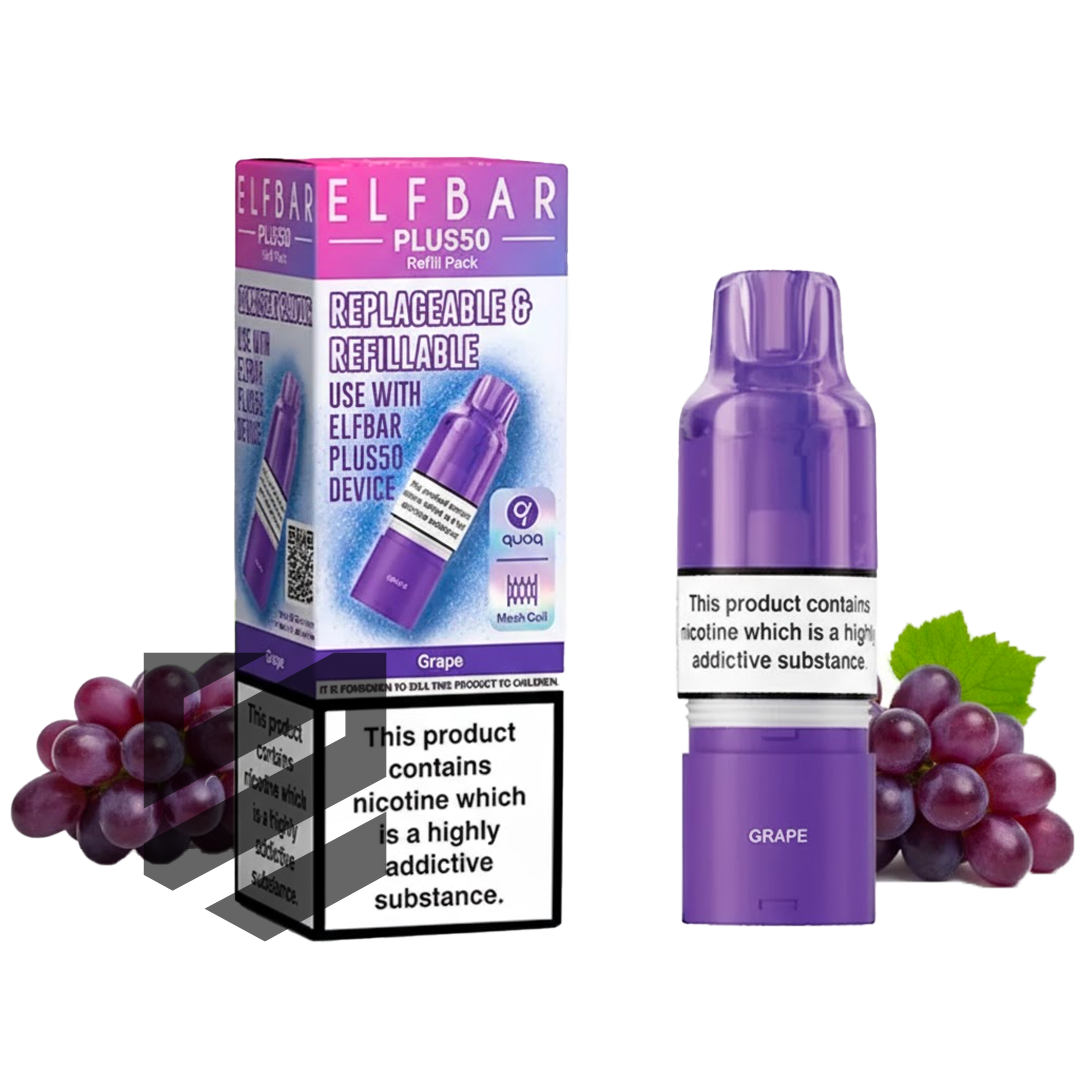 Elf Bar - Plus 50 - Pod & Refill - Grape
