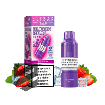 Elf Bar - Plus 50 - Pod & Refill - Strawberry Ice