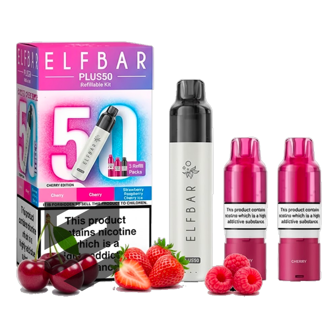 Elf Bar - Plus 50 - Starterset - Cherry Edition