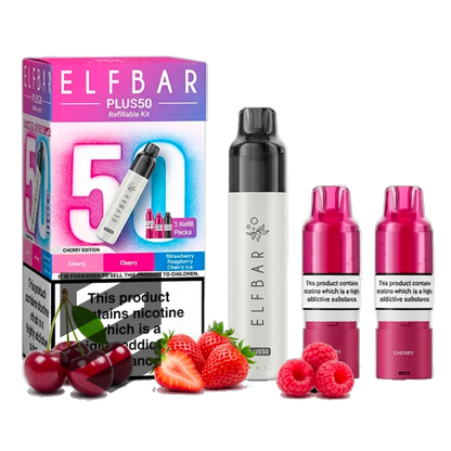 Elf Bar - Plus 50 - Starterset - Cherry Edition