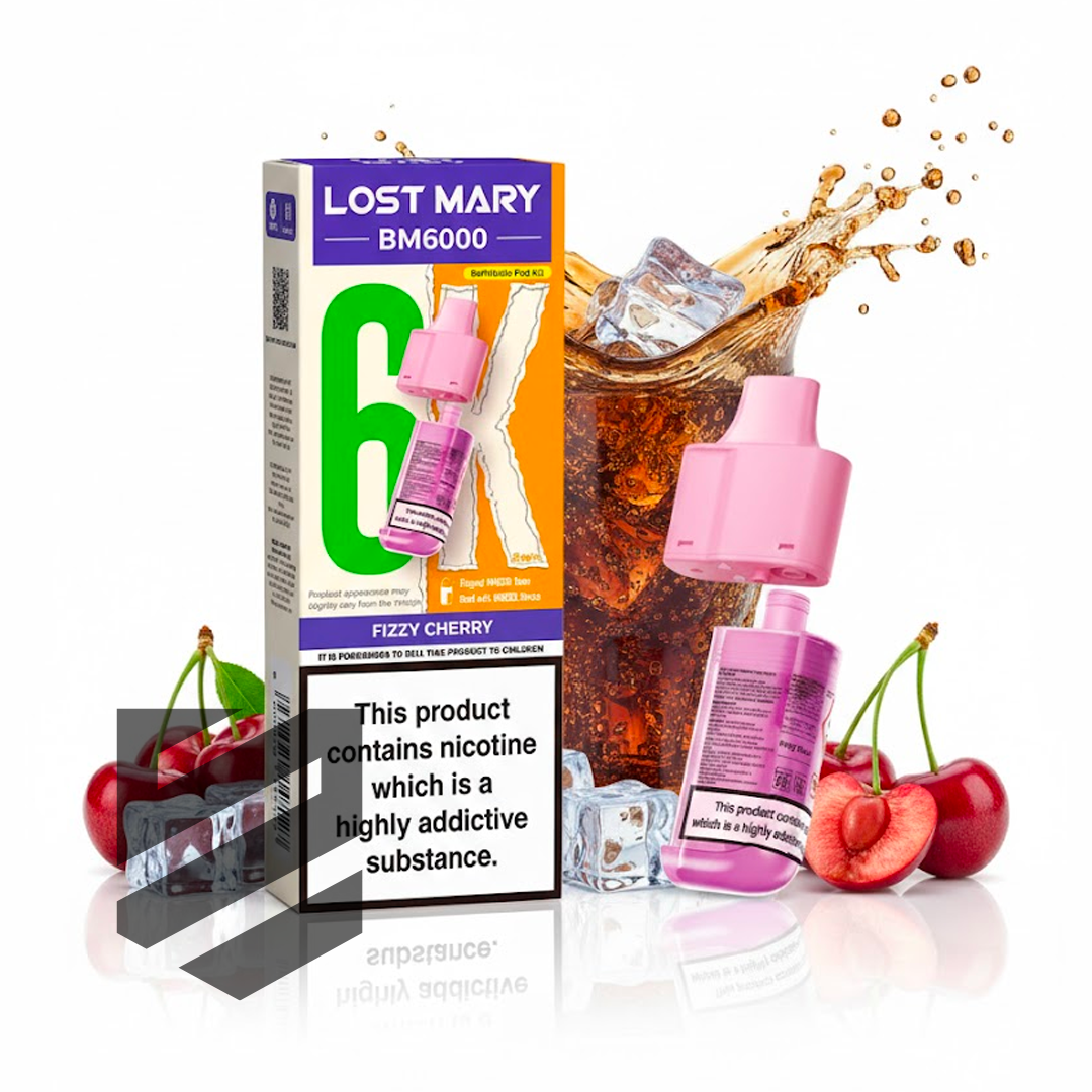 Lost Mary BM6000 Prefilled Pods – Fizzy Cherry – 20mg/ml