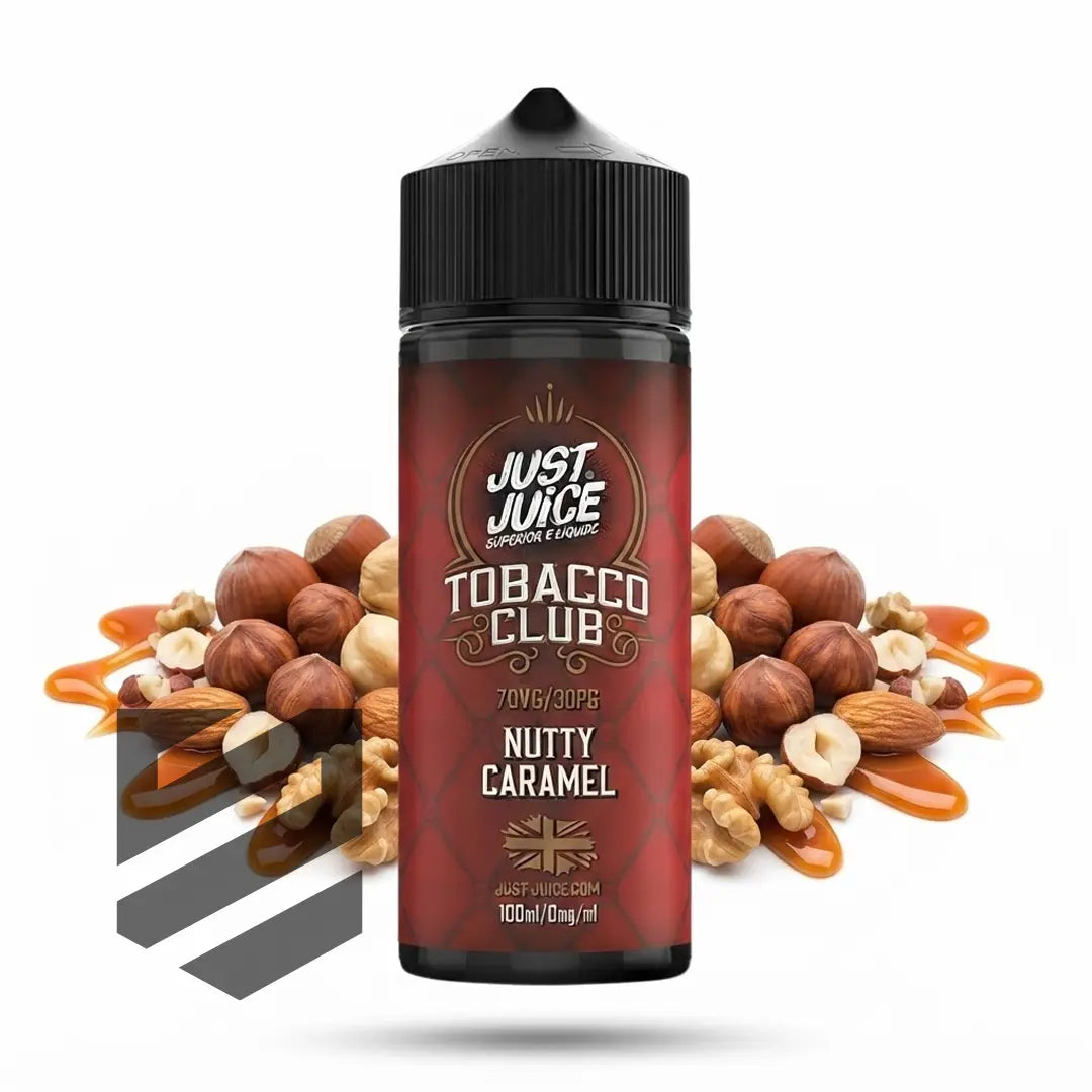 Just Juice Tobacco Club - Nutty Caramel 0mg 100ml Shortfill