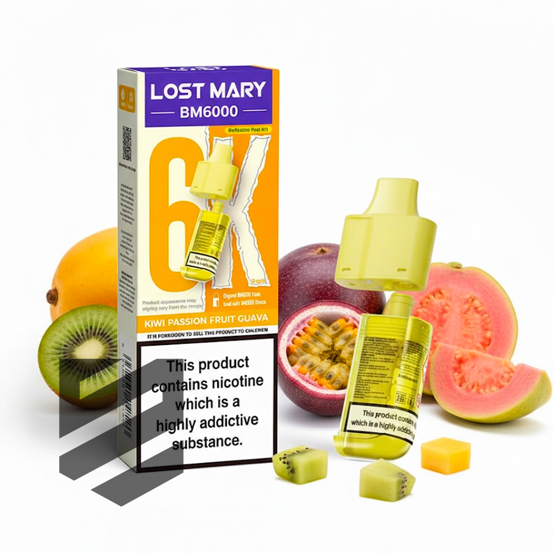 Lost Mary BM6000 Prefilled Pods – Kiwi Passion Fruit Guava – 20mg/ml