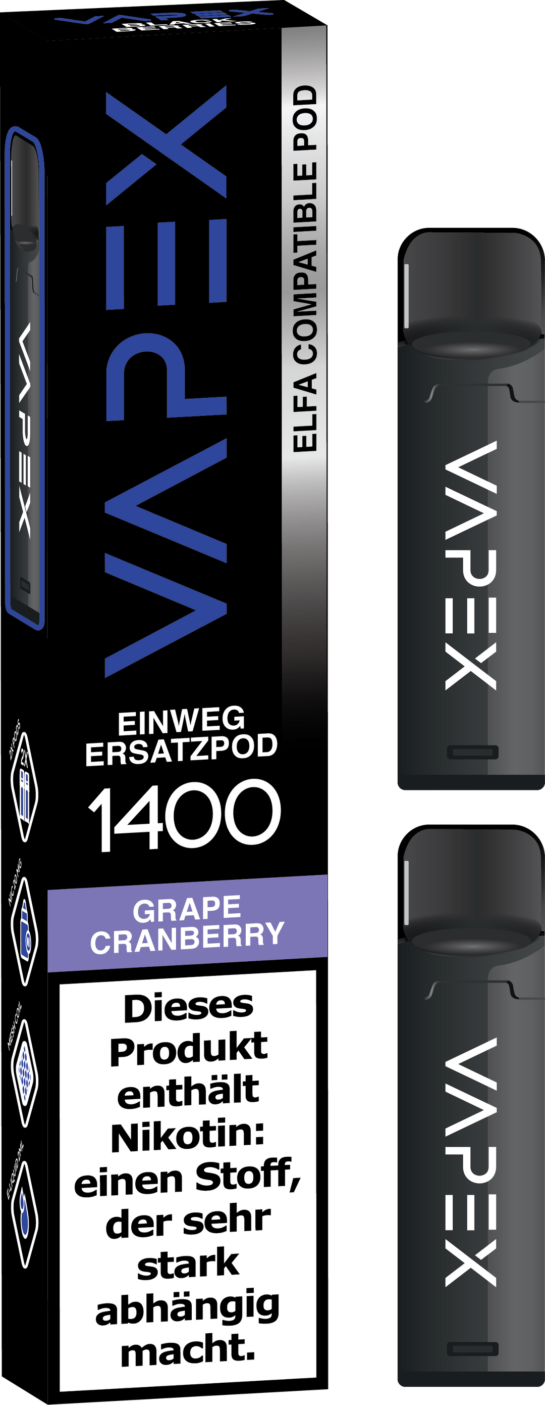 VapeX Grape Cranberry 2er-Pack