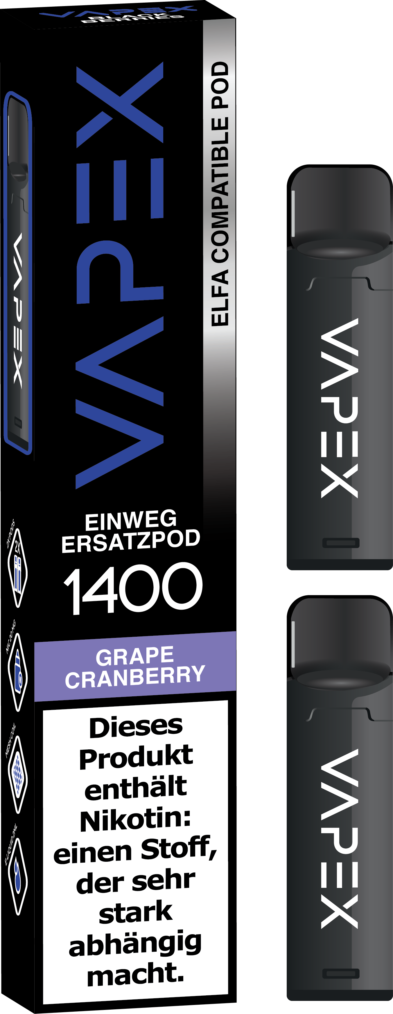 VapeX Grape Cranberry 2er-Pack