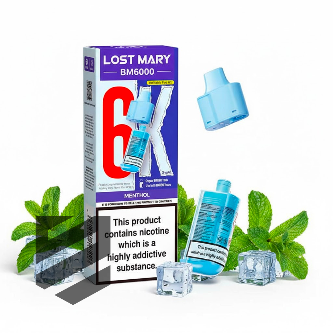 Lost Mary BM6000 Prefilled Pods – Menthol – 20mg/ml