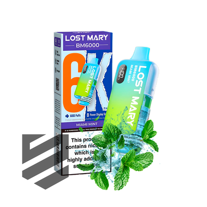 LOST MARY BM6000 | Miami Mint | Vape Kit Snustrend - Snus, Vapes & Schnupf LOST MARY BM6000 | Miami Mint | Vape Kit Snustrend - Snus, Vapes & Schnupf