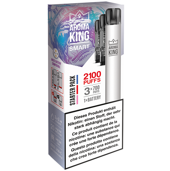 Aroma King SMART Starter Pack Battery + 3 Pods 20mg