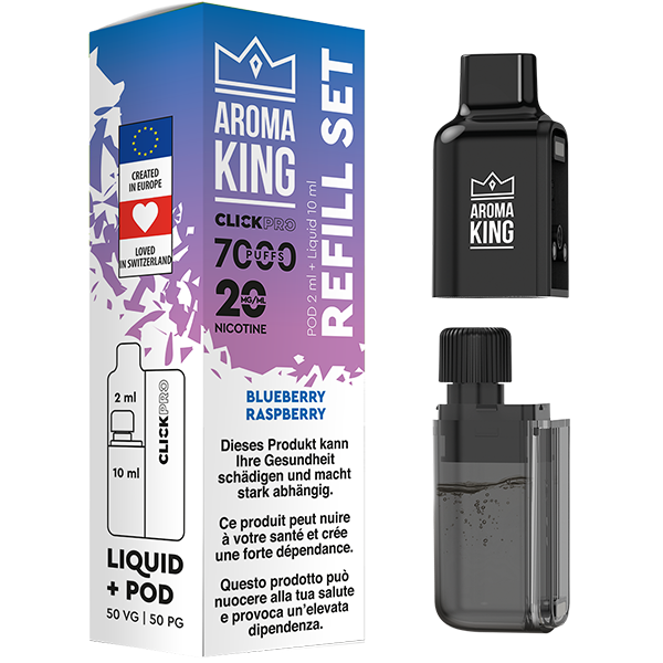 Aroma King Click Pro 7000 Blueberry Raspberry (Pod + Liquid)