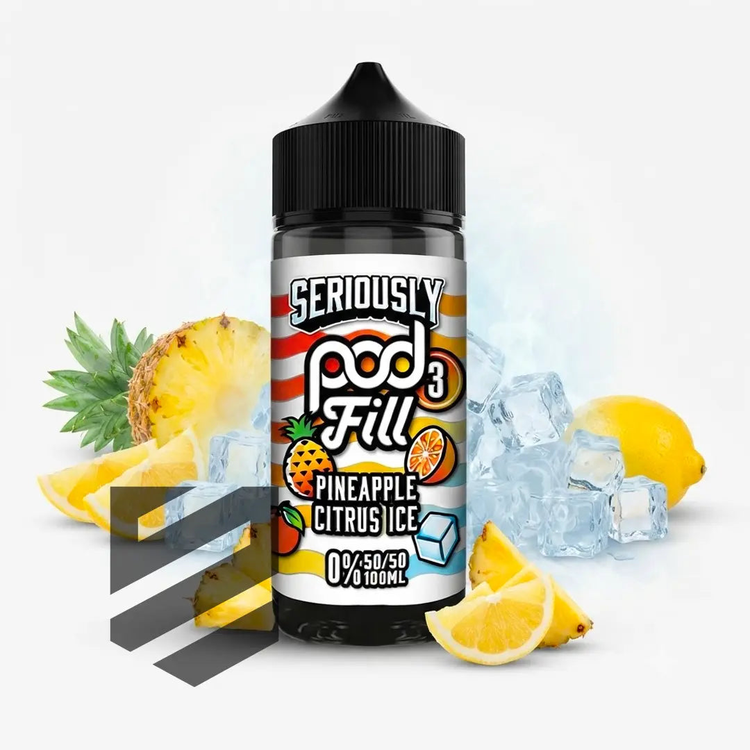 Seriously Pod Fill 3 - Pineapple Citrus Ice 50/50 0mg 100ml Shortfill