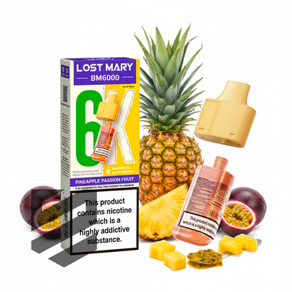 Lost Mary BM6000 Prefilled Pods – Pineapple Passion Fruit – 20mg/ml