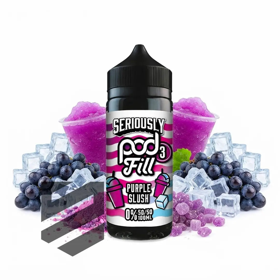 Seriously Pod Fill 3 - Purple Slush 50/50 0mg 100ml Shortfill