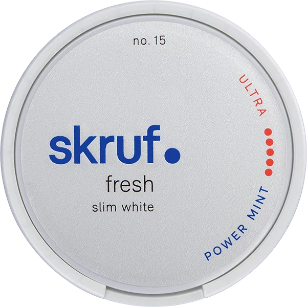 Skruf Fresh No. 15 Power Mint Ultra Strong Slim White